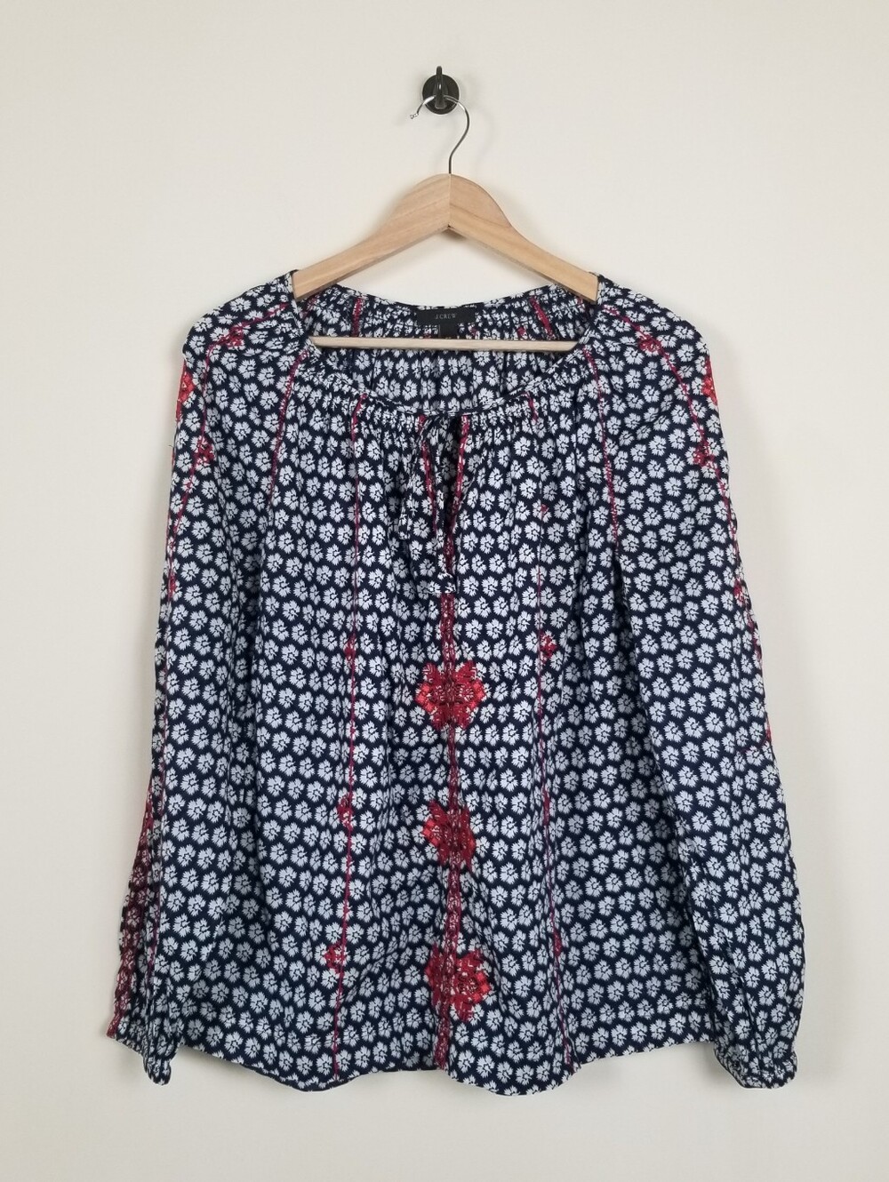 J Crew Long Sleeve Embroidered Top 6T
